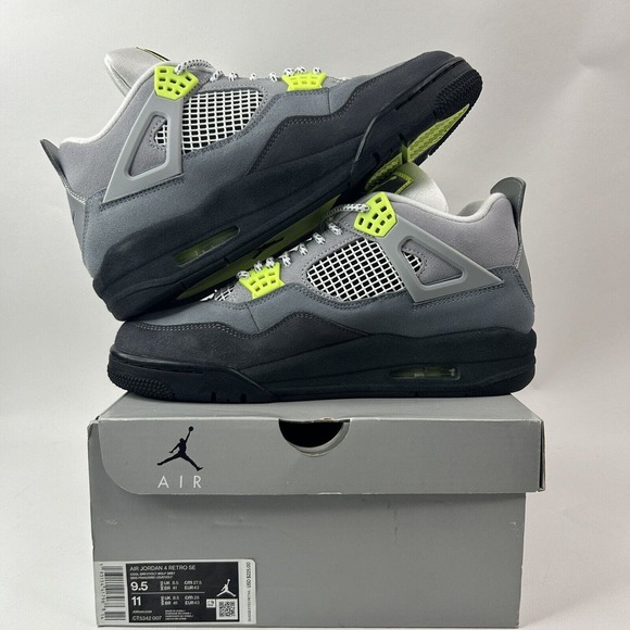 Nike Shoes Air Jordan 4 Retro SE “Neon 95” 2024 - Picture 3 of 6